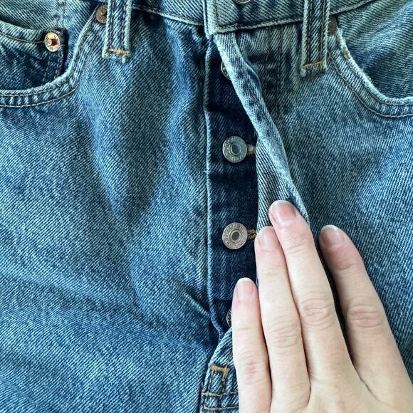 Re/Done Originals 70’s Ultra Stovepipe Jean Light Destroyed 15 Wash - Picture 6 of 11